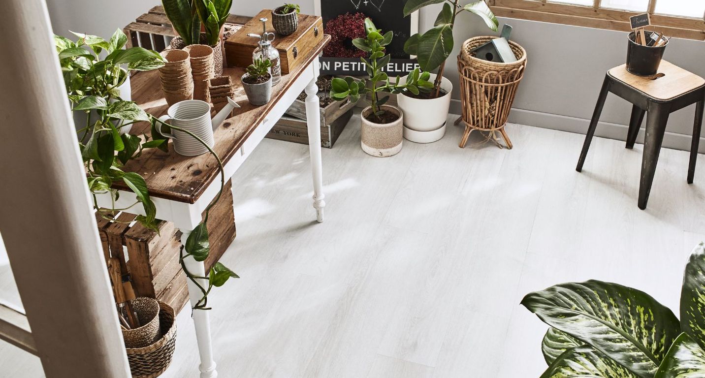 Sol vinyle EASYTREND SUPERMATT LAME Easytrend, Bois chêne blanc, lame 18.00 x 122.00 cm