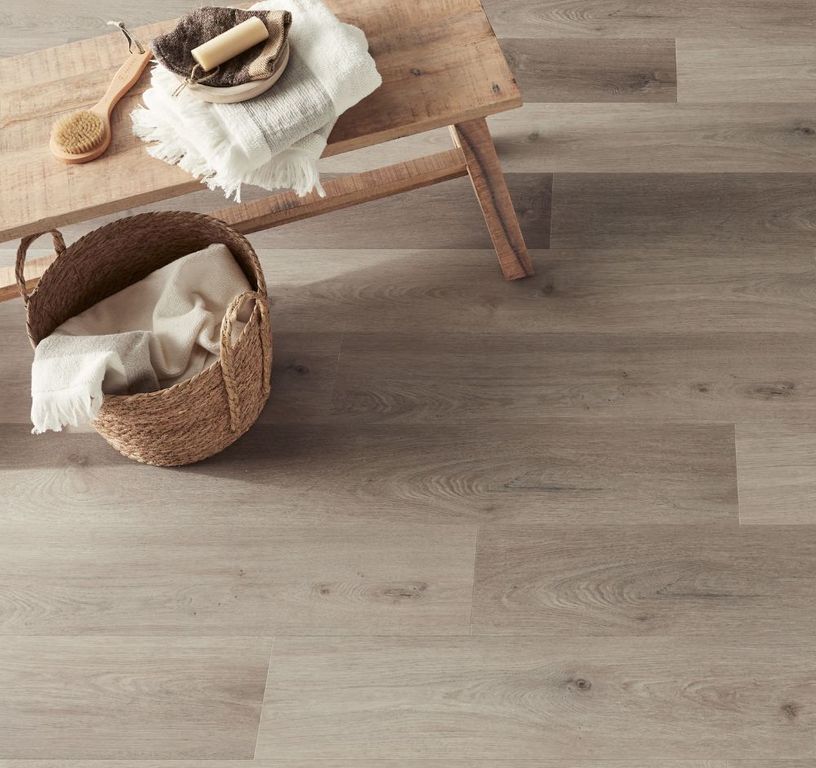 Sol vinyle EASYTREND SUPERMATT LAME Easytrend, Bois chêne gris, lame 18.00 x 122.00 cm