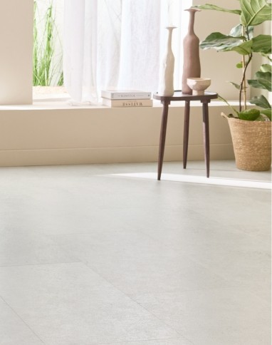 Sol vinyle EASYTREND SUPERMATT DALLE , Carrelage travertin beige, dalle 40.60 x 81.20 cm