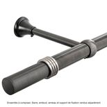 Support VIENNE 17,5cm, diam 28 mm, étain vieilli