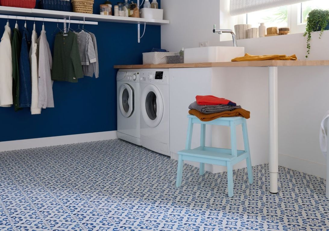 Sol vinyle EASYTREND CREATION DALLE , Carreaux ciment azulejos, dalle 30.50 x 61.00 cm