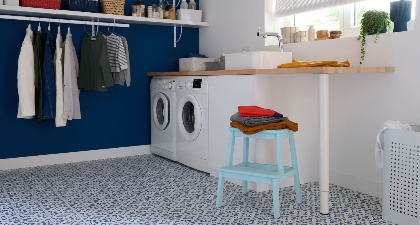 Sol vinyle EASYTREND CREATION DALLE , Carreaux ciment azulejos, dalle 30.50 x 61.00 cm