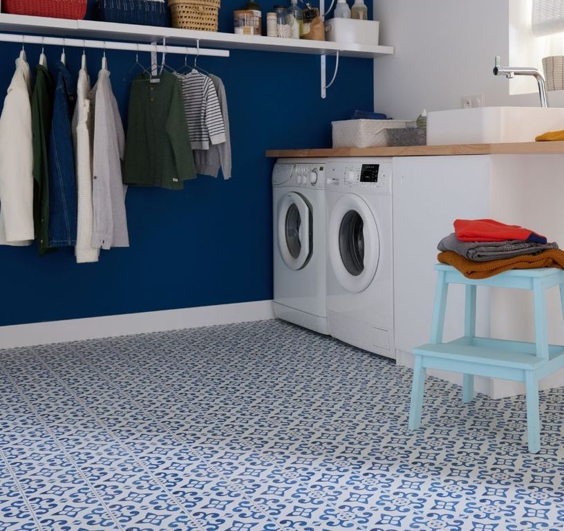 Sol vinyle EASYTREND CREATION DALLE , Carreaux ciment azulejos, dalle 30.50 x 61.00 cm