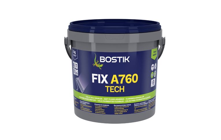 Colle Bostik FIX A760 TECH, pour sols Moquette, repositionnable pour pvc, dalles, moquettes, 5.00 kg