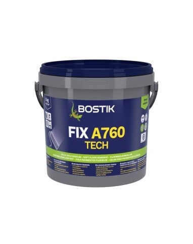 Colle Bostik FIX A760 TECH, pour sols Accessoire Moquette, repositionnable pour pvc, dalles, moquettes, 5.00 kg