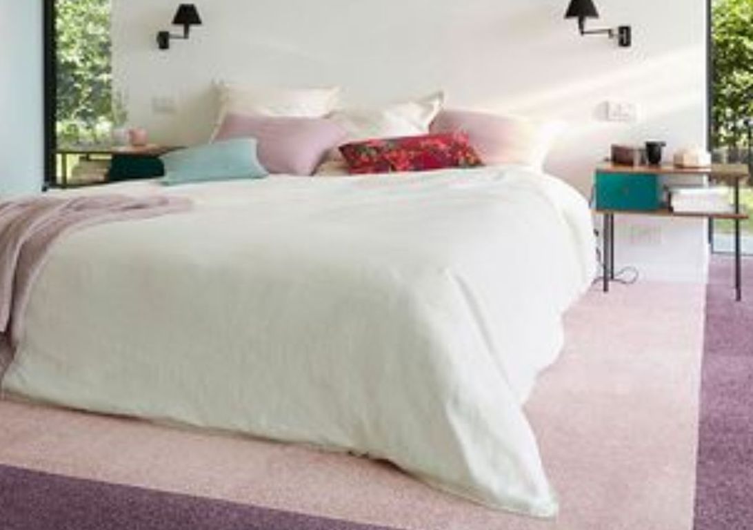 Dalle moquette GRANDIOSE, col bois de rose, dim 50.00 x 50.00 cm