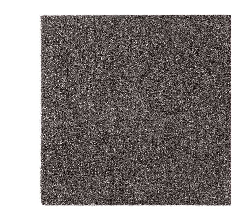 Dalle moquette GRANDIOSE, col gris anthracite, dim 50.00 x 50.00 cm