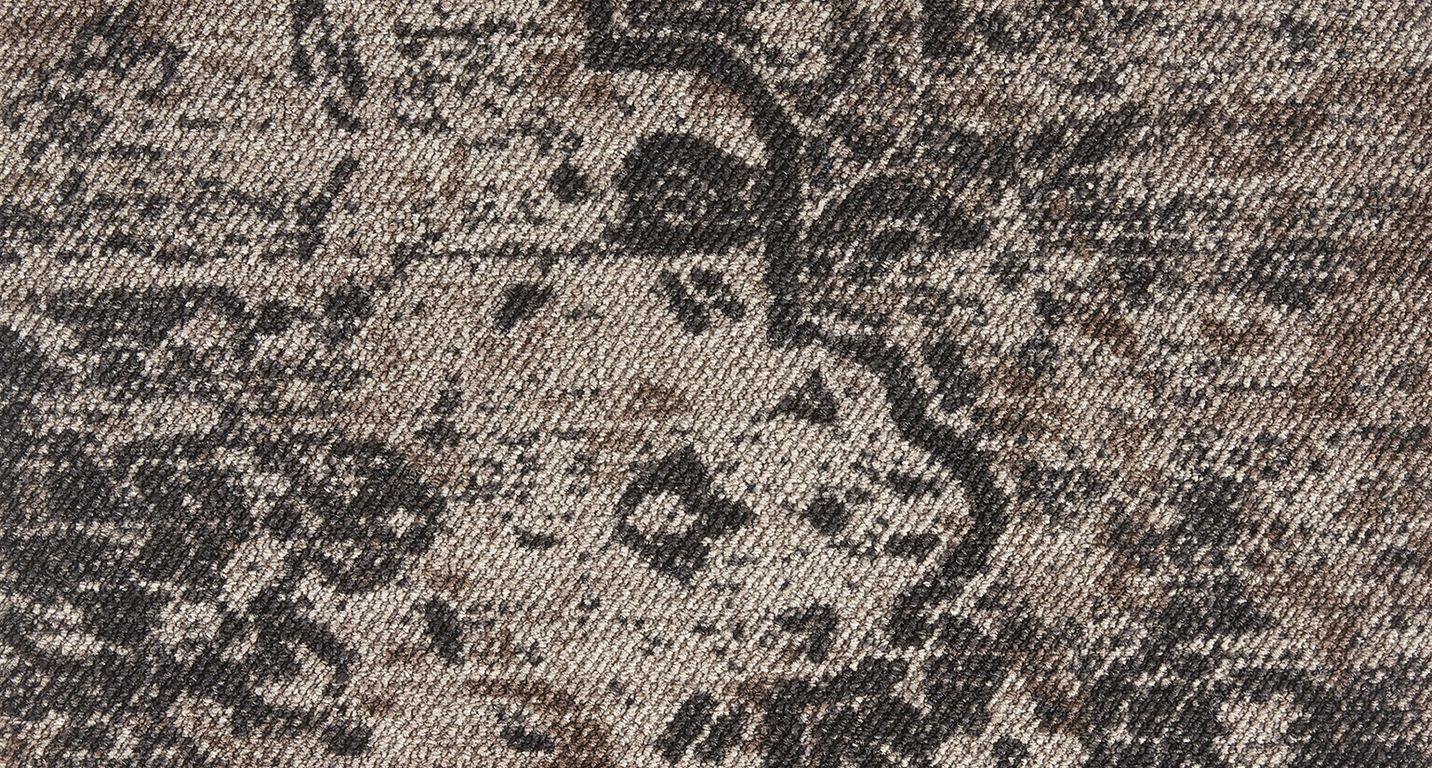 Dalle moquette VINTAGE PATCHWORK, col maron, dim 50.00 x 50.00 cm