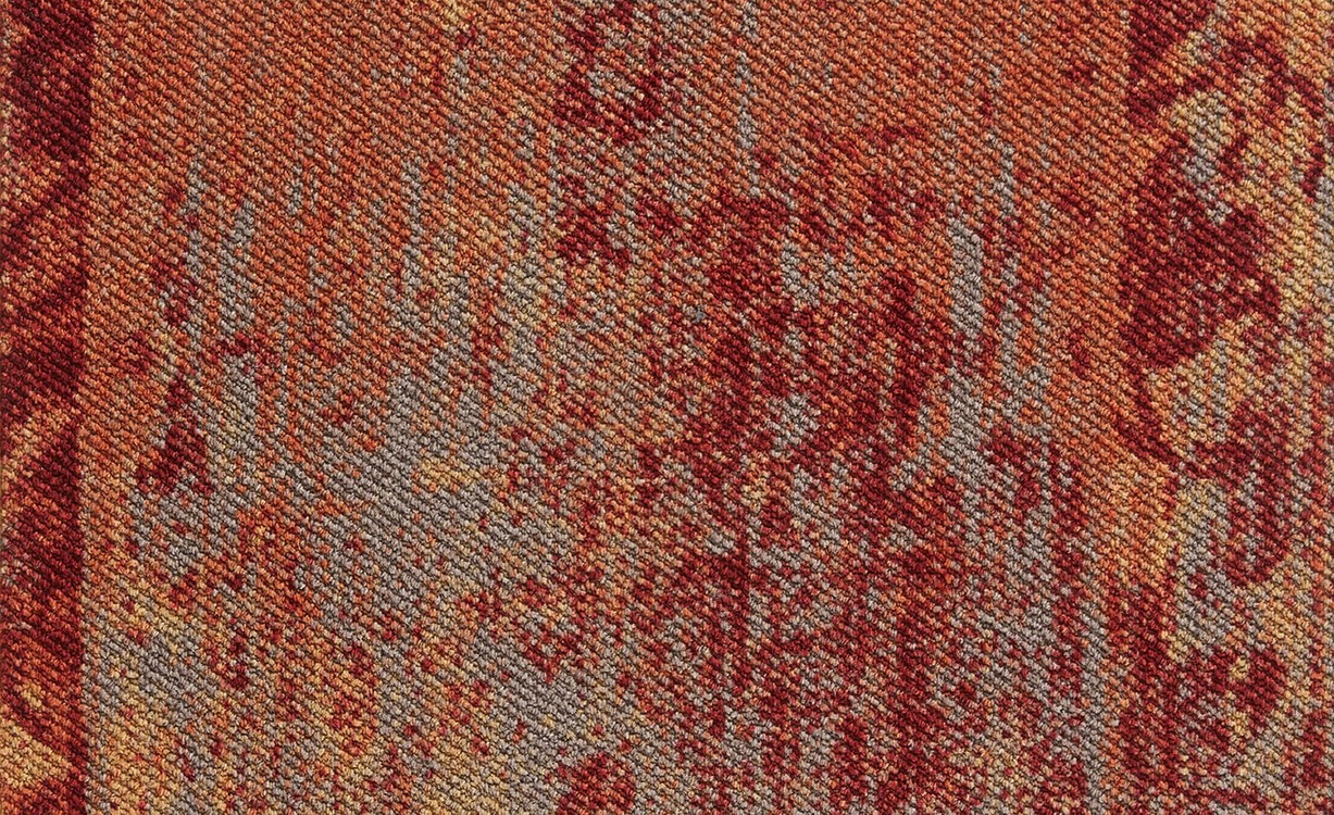 Dalle moquette VINTAGE, col orange, dim 50.00 x 50.00 cm