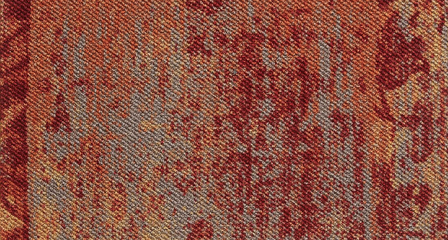 Dalle moquette VINTAGE, col orange, dim 50.00 x 50.00 cm