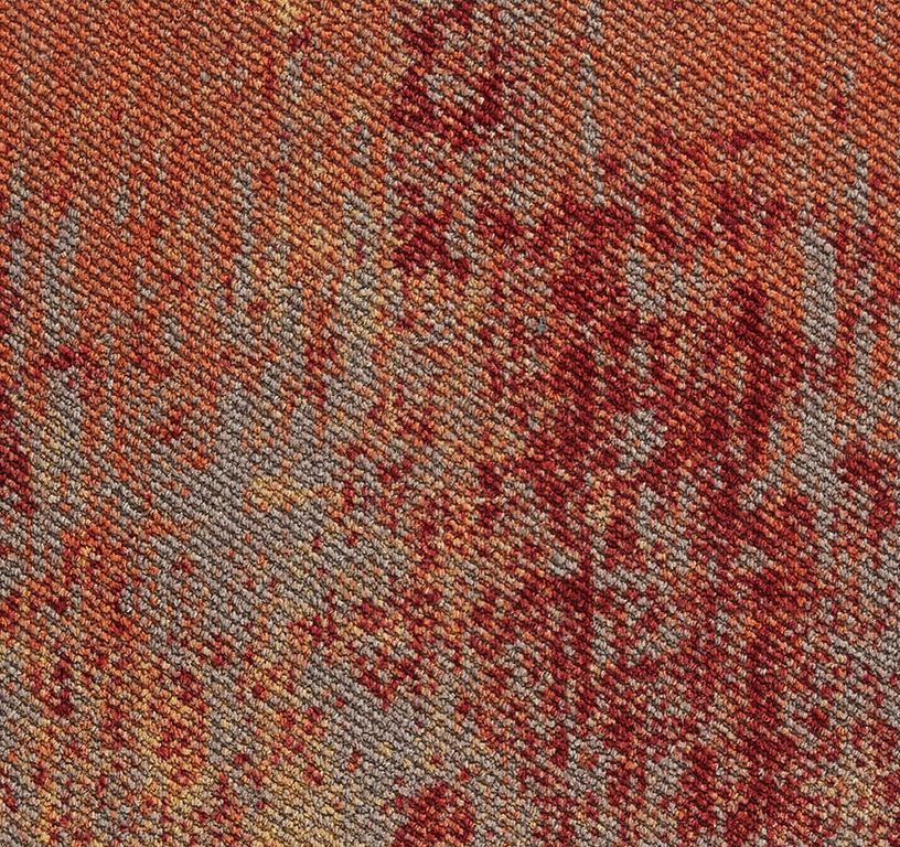 Dalle moquette VINTAGE, col orange, dim 50.00 x 50.00 cm