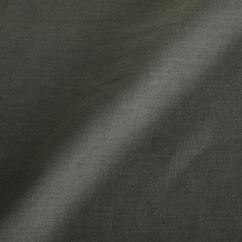 Rideau sur-mesure à partir du tissu LINLAVE , , uni/faux uni, gris bronze