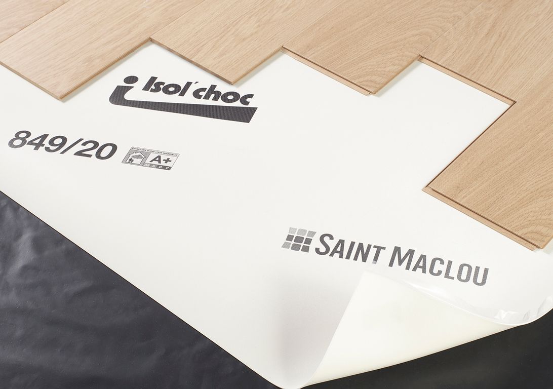 Sous-couche  ISOLCHOC S pour parquet et stratifié, ép.2.00 mm, pièce de 15 m²