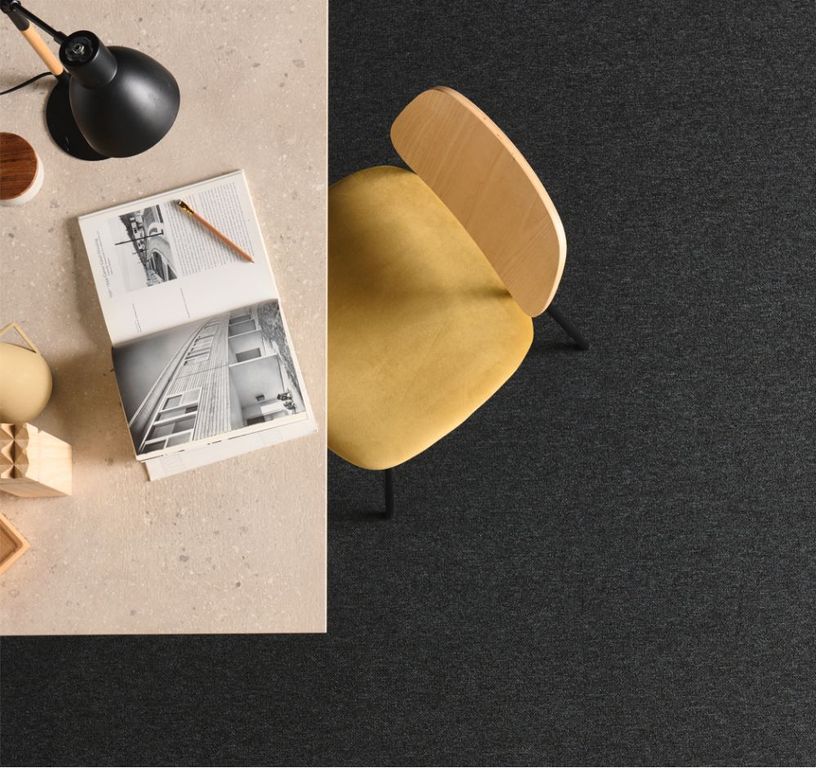 Dalle moquette ALABAMA, col gris anthracite, dim 50.00 x 50.00 cm