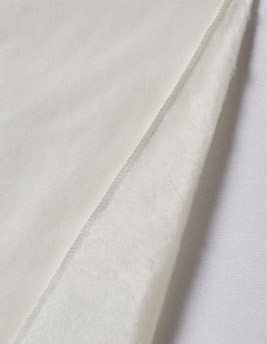 Tissu DOUBLURE MOLLETONEE , , uni/faux uni, blanc