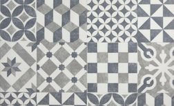 Sol vinyle EASYTREND PREMIUM XL Easytrend, Carreaux ciment bleu gris, dalle 45.06 x 90.78 cm