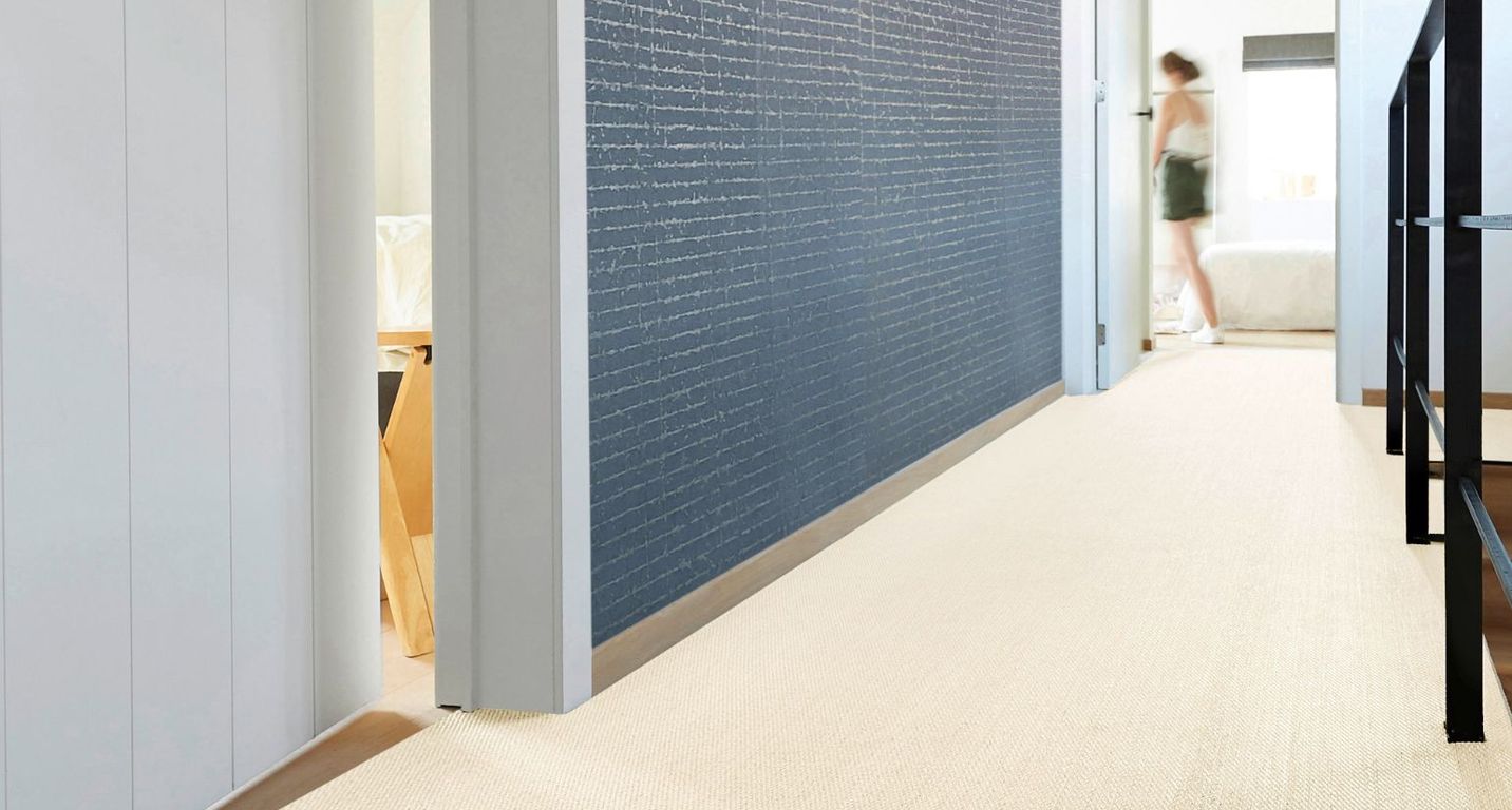 Sol vinyle rouleau NATURELOOK , Textile fibre tissée, crème, rouleau 2.00 m