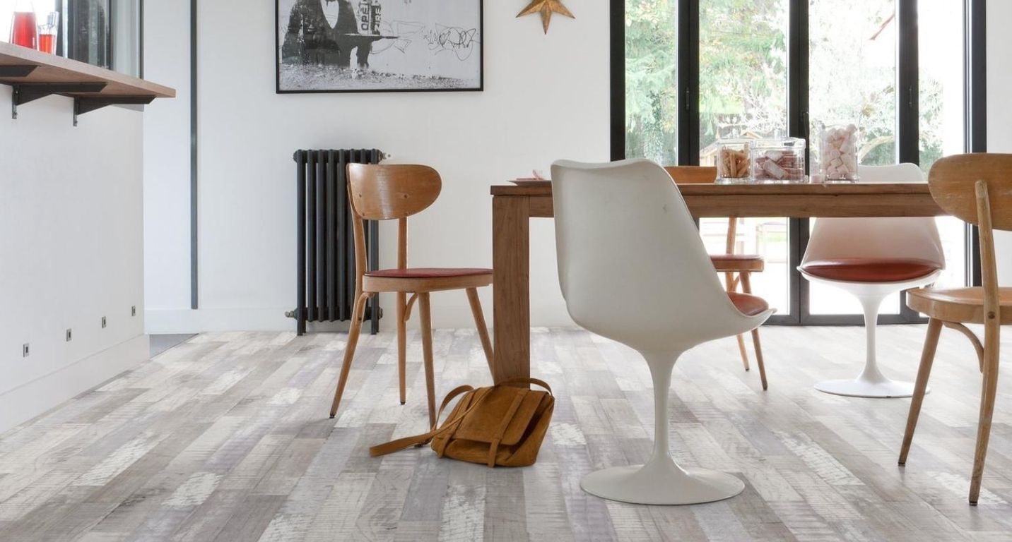 Sol vinyle rouleau BOOSTER Gerflor, Bois gris perle, rouleau 4.00 m