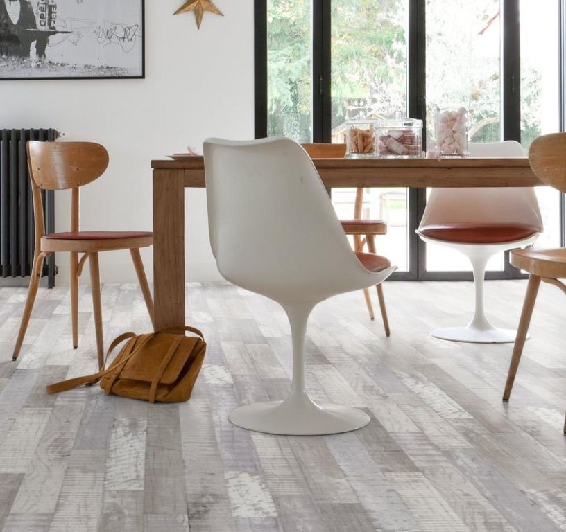 Sol vinyle rouleau BOOSTER Gerflor, Bois gris perle, rouleau 4.00 m