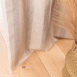 Rideau sur-mesure à partir du tissu OLBIA Opacifiant, motif jacquard, Rayures, Beige