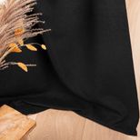 Rideau sur-mesure à partir du tissu FLORIDA , , uni/faux uni, noir