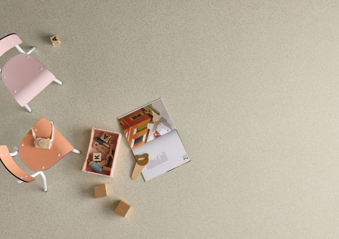 Sol vinyle rouleau PROJECT Tarkett, Motif moucheté blanc, rouleau 4.00 m