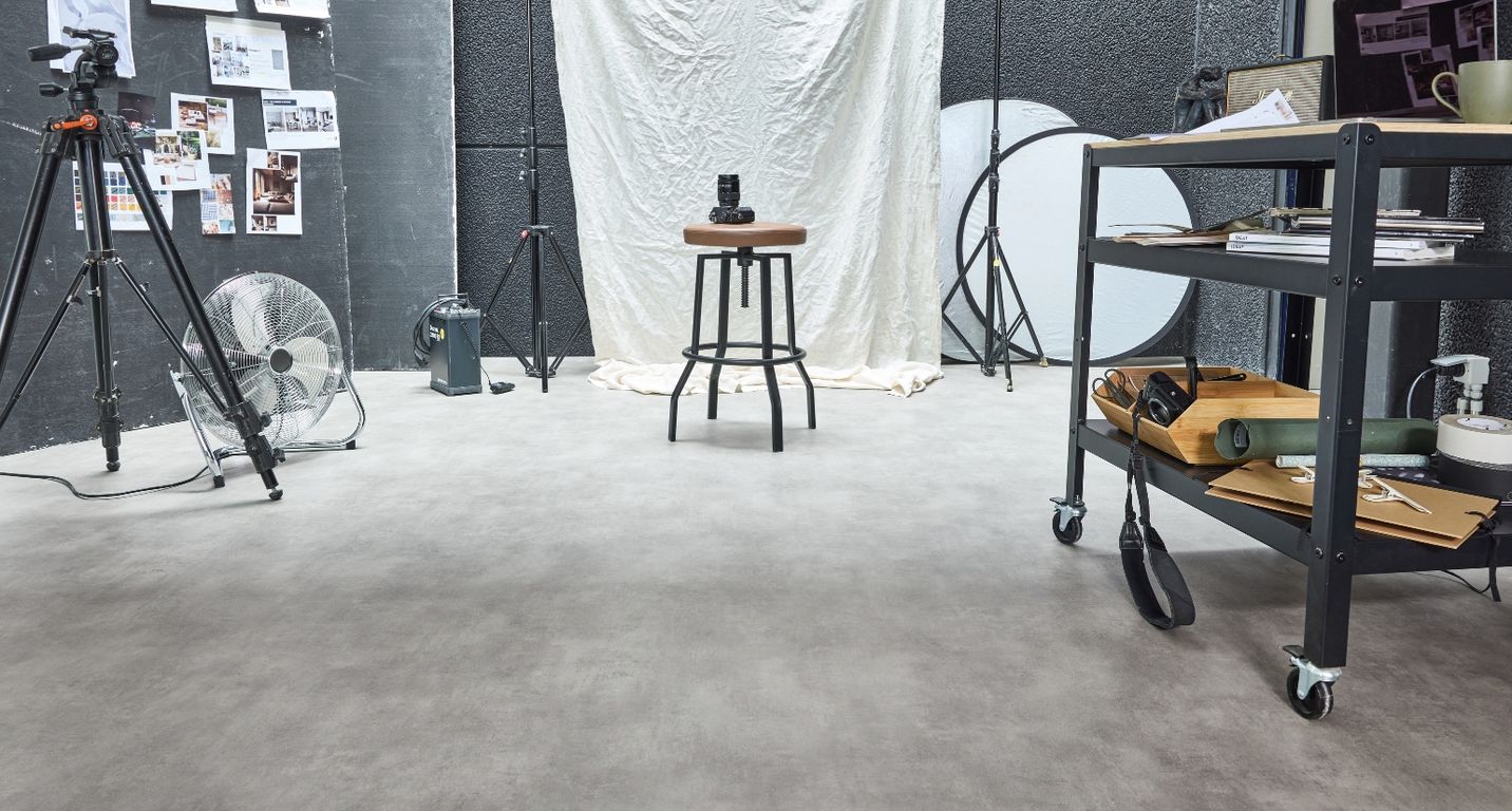 Sol vinyle rouleau PROJECT Tarkett, Béton béton clair, rouleau 4.00 m