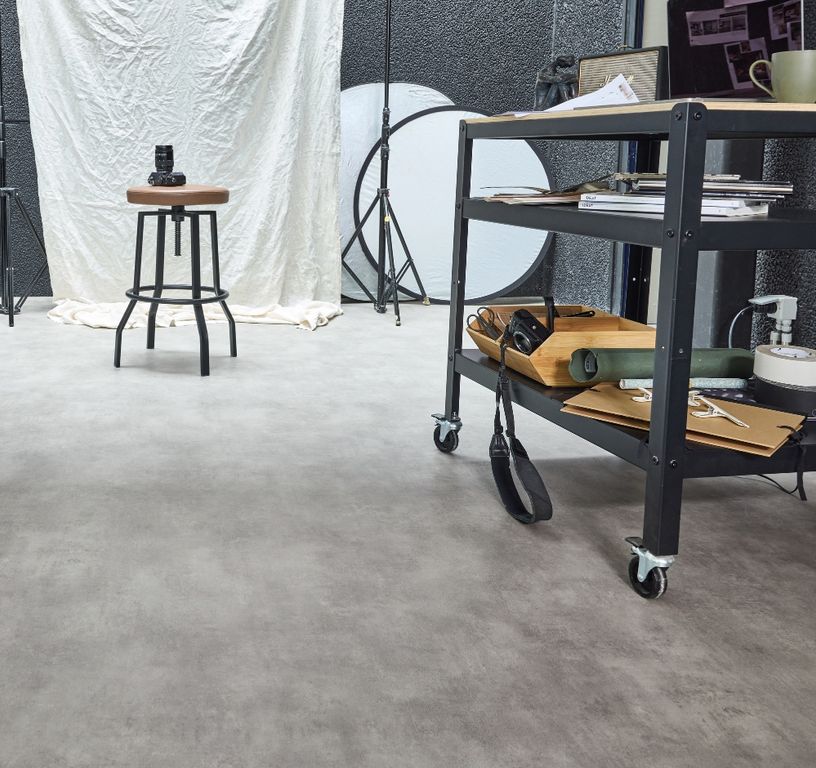 Sol vinyle rouleau PROJECT Tarkett, Béton béton clair, rouleau 4.00 m