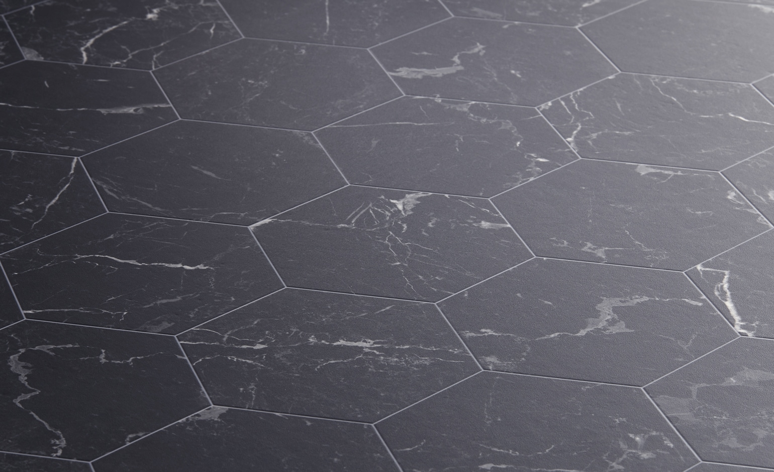  Sol  vinyle ICONIK RESIST aspect tomette marbre  noir 