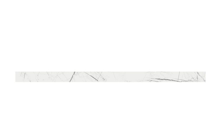 Plinthe carrelage CALISSIO PLINTHE BLANC POLI , aspect marbre 7x60cm, h 7.00 x L 60.00 cm
