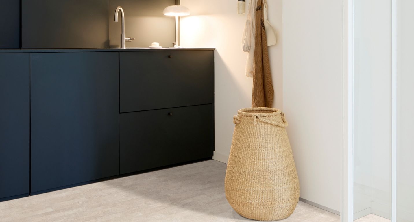 Sol vinyle rouleau BLACKTEX , Carrelage lames travertin, rouleau 4.00 m