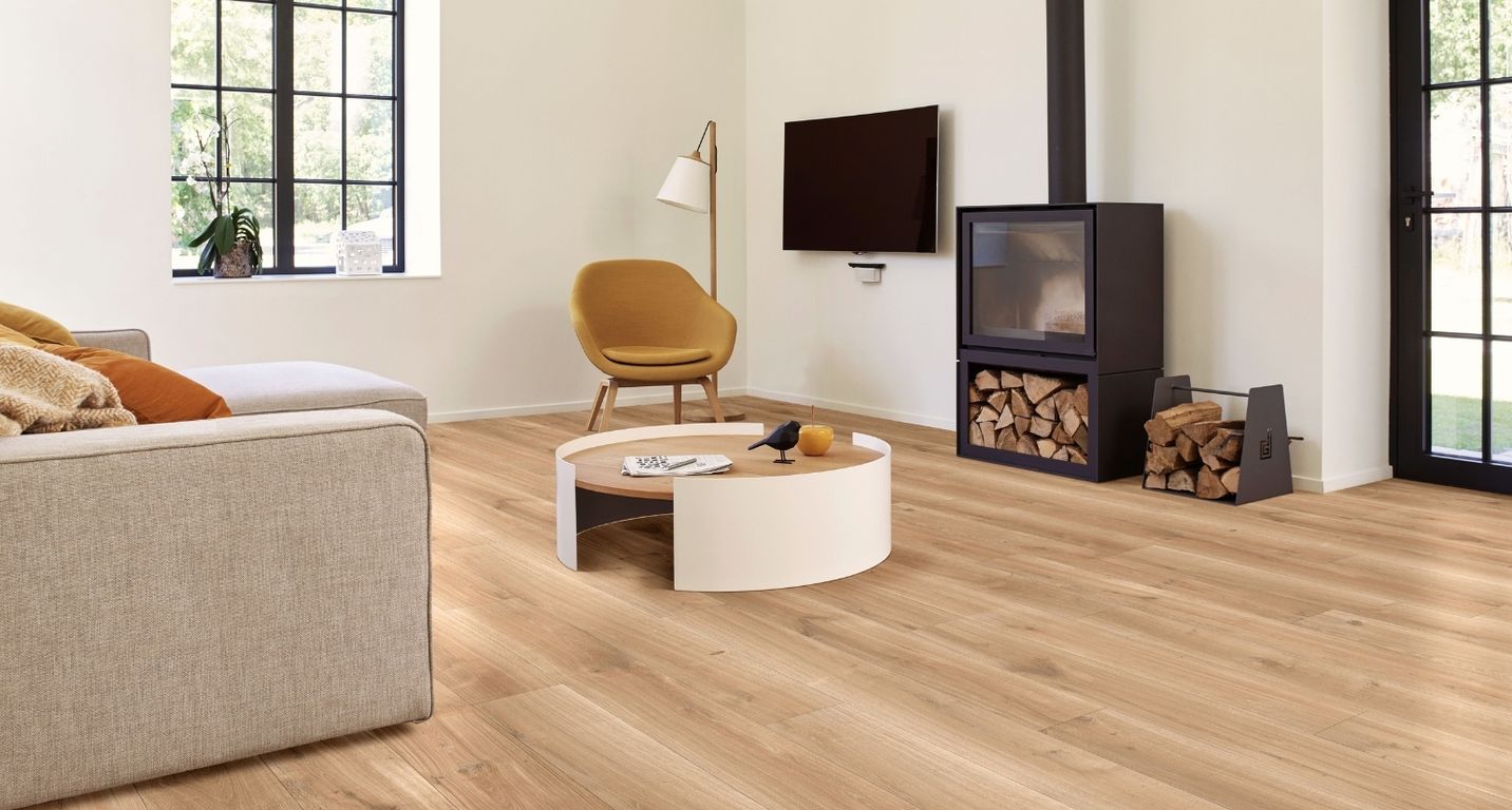 Sol vinyle rouleau BLACKTEX , Bois chêne authentique, rouleau 4.00 m