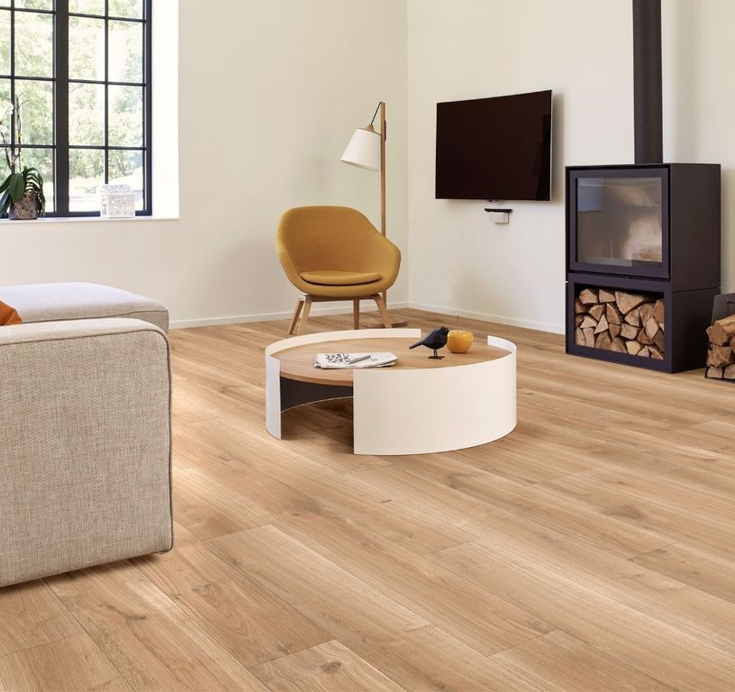 Sol vinyle rouleau BLACKTEX , Bois chêne authentique, rouleau 4.00 m