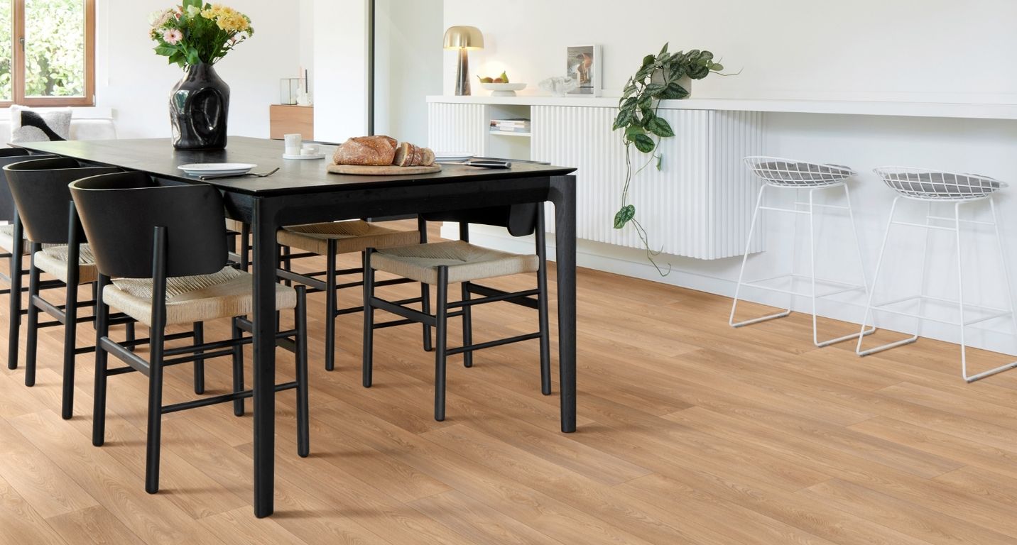 Sol vinyle rouleau BLACKTEX , Bois chêne nature, rouleau 4.00 m