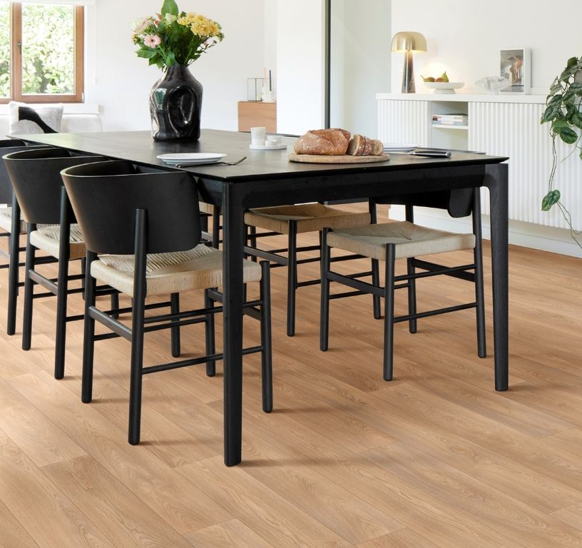 Sol vinyle rouleau BLACKTEX , Bois chêne nature, rouleau 4.00 m