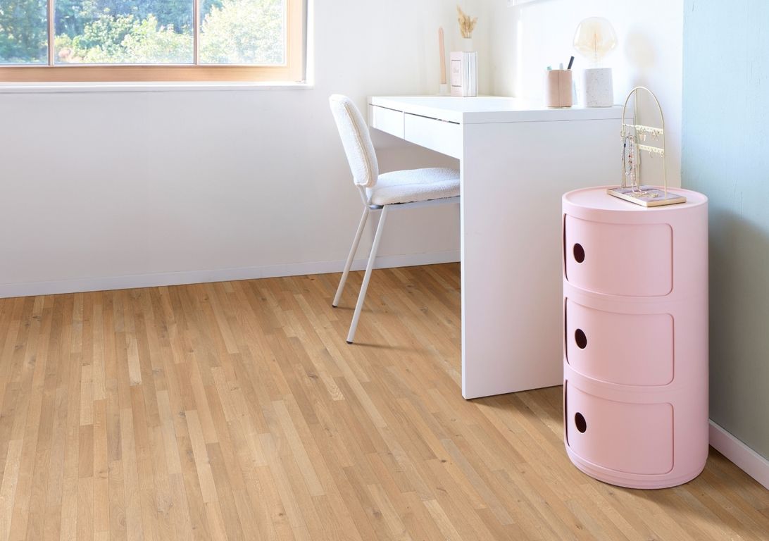 Sol vinyle rouleau BLACKTEX , Bois parquet lames chêne, rouleau 4.00 m