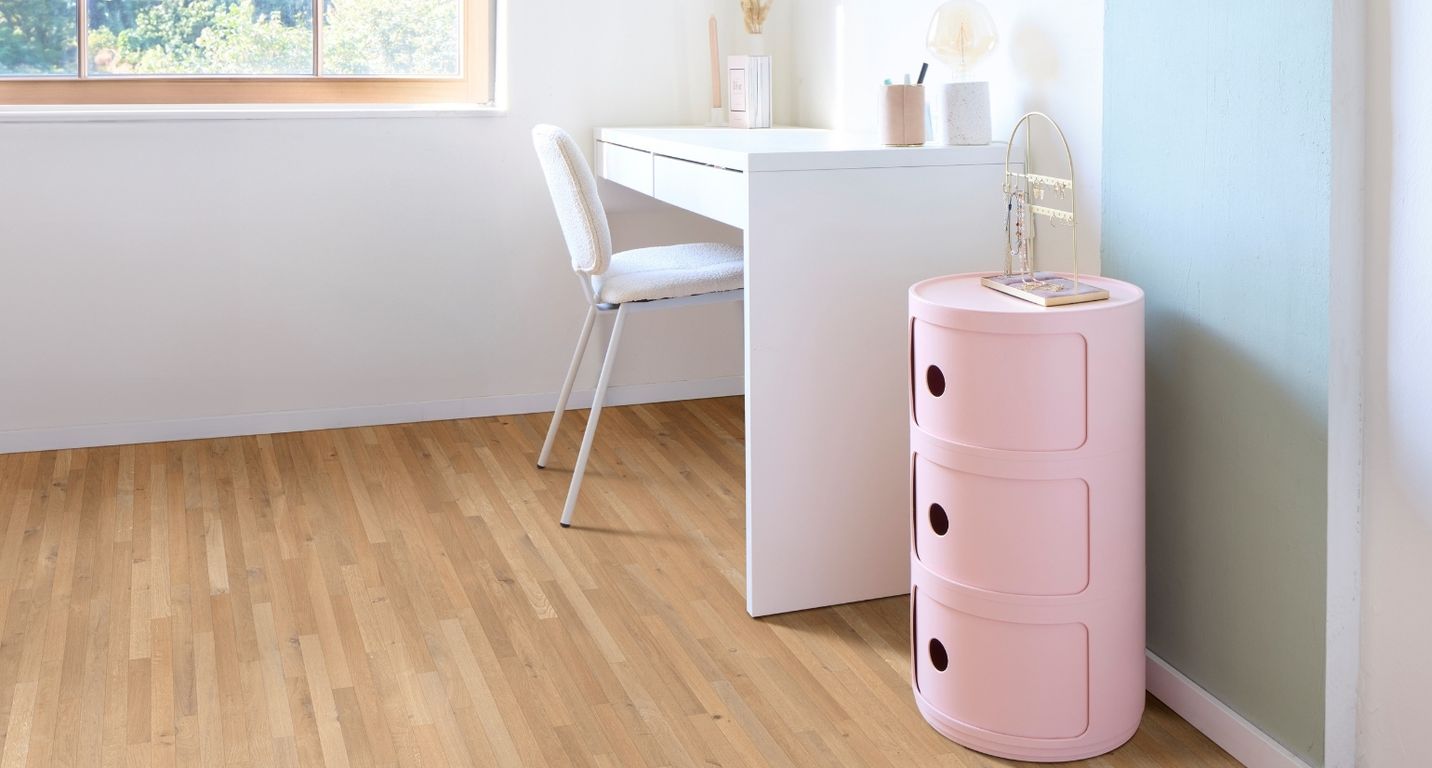 Sol vinyle rouleau BLACKTEX , Bois parquet lames chêne, rouleau 4.00 m