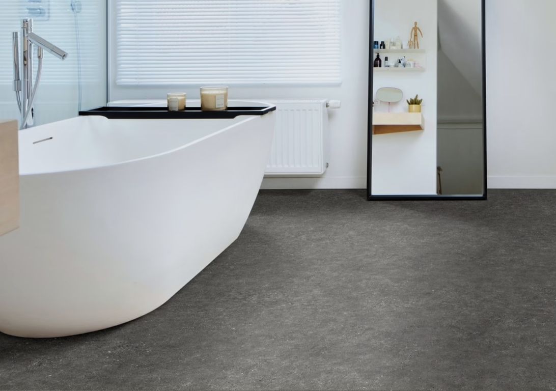 Sol vinyle rouleau BLACKTEX , Pierre granit gris foncé, rouleau 4.00 m