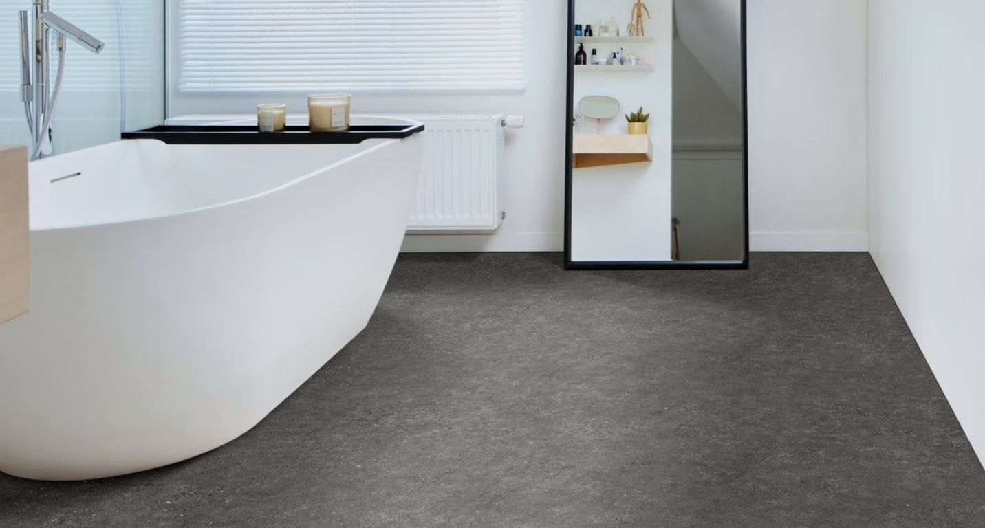 Sol vinyle rouleau BLACKTEX , Pierre granit gris foncé, rouleau 4.00 m