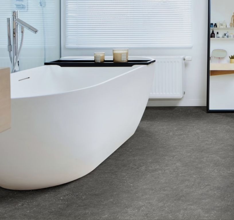 Sol vinyle rouleau BLACKTEX , Pierre granit gris foncé, rouleau 4.00 m