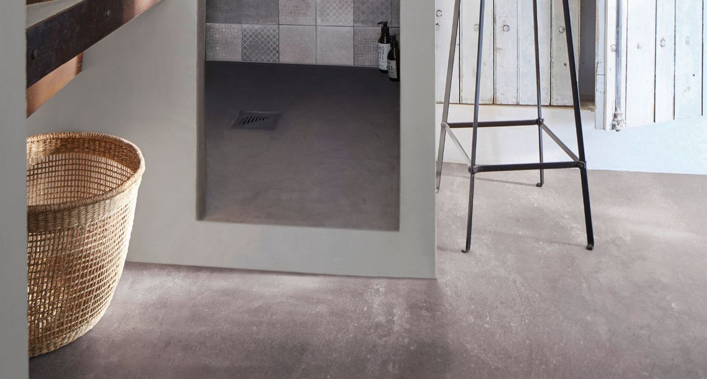 Sol vinyle rouleau BLACKTEX , Béton gris moyen, rouleau 4.00 m