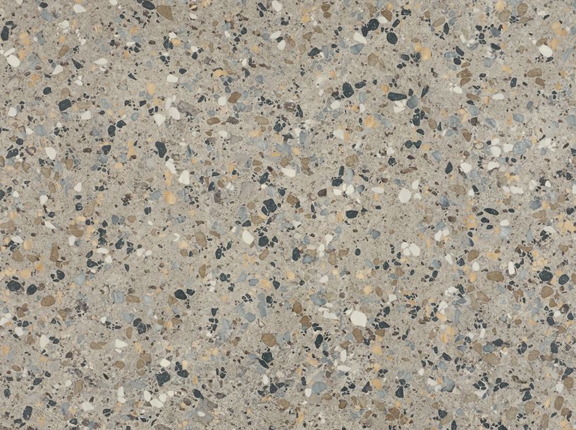 Sol vinyle rouleau BLACKTEX , Motif terrazzo gris, rouleau 4.00 m