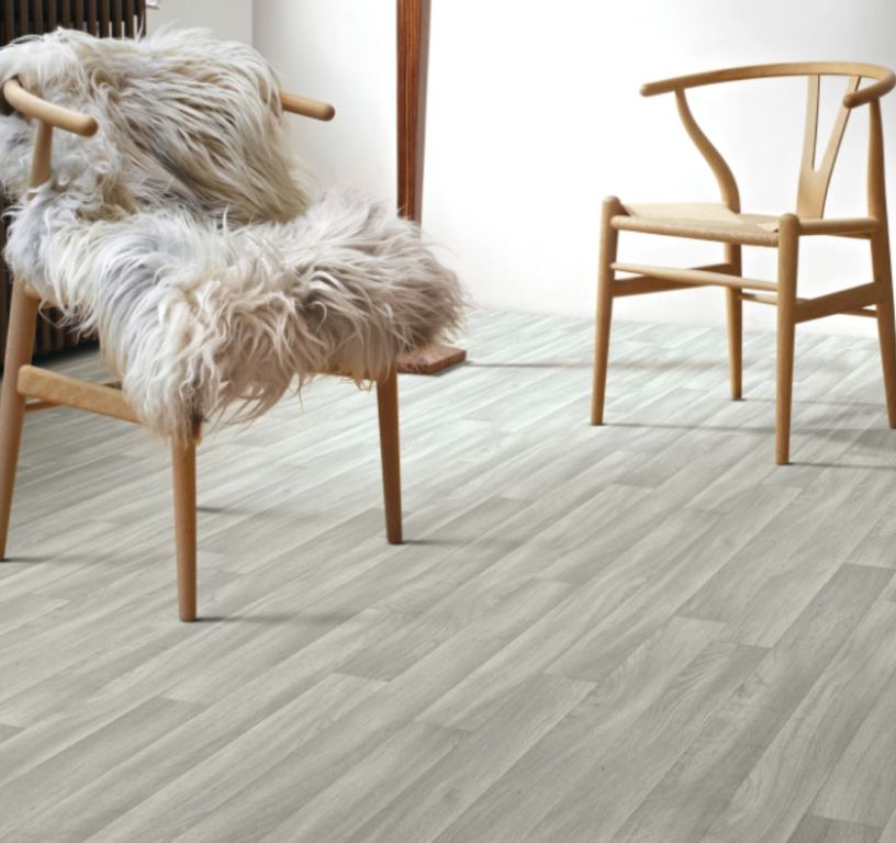 Sol vinyle rouleau STYLE , Bois gris, rouleau 4.00 m