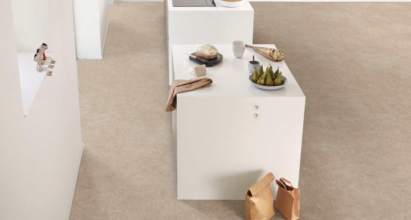 Sol vinyle rouleau TEXAS , Béton gris mokka, rouleau 4.00 m