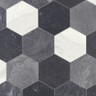 Hexagone gris foncé