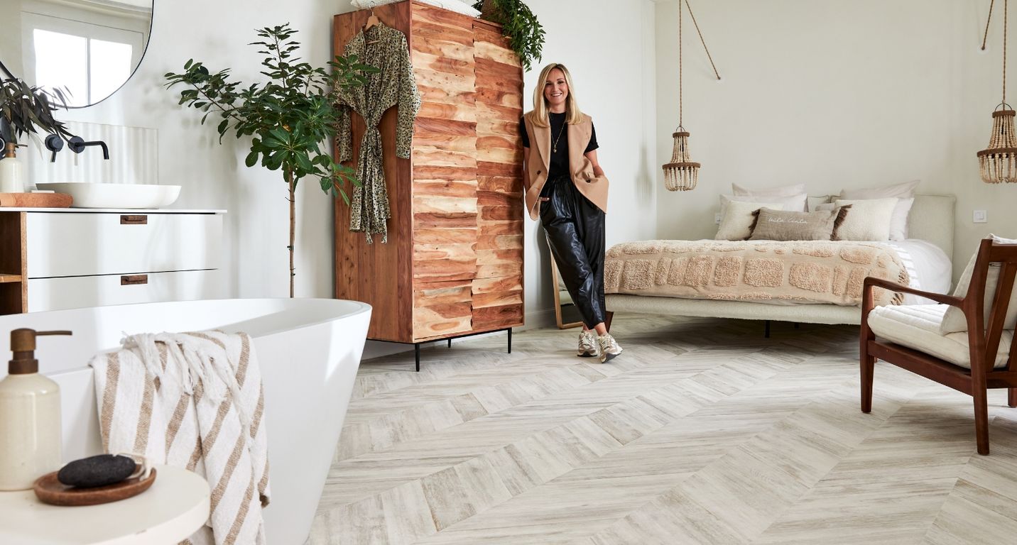 Sol vinyle Louka par Rachel Styliste, rouleau 4m