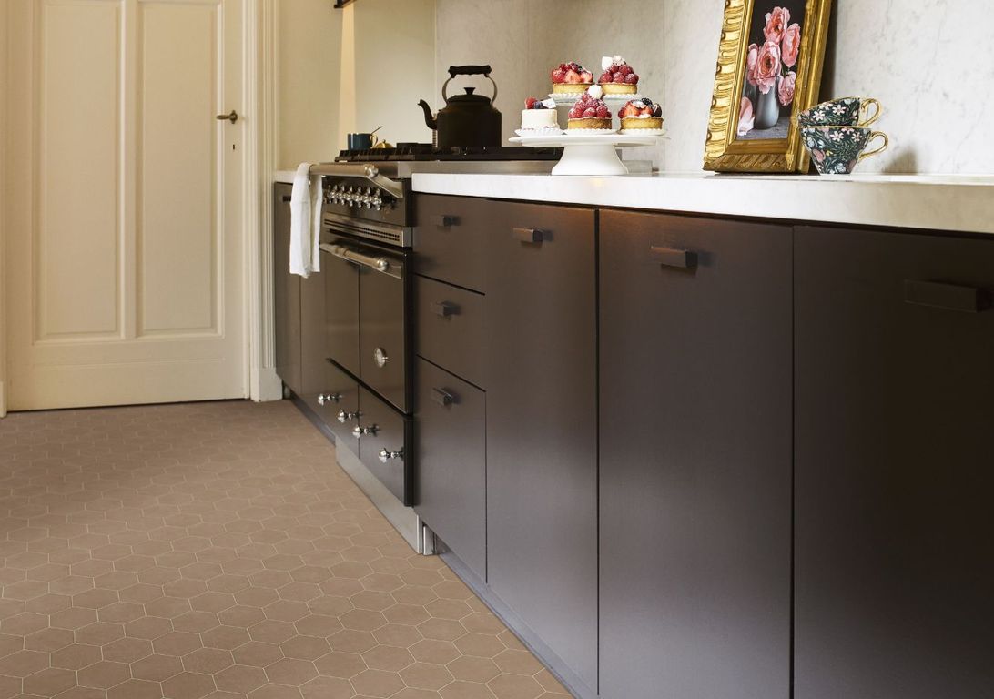 Sol vinyle rouleau MOONLIGHT , Carrelage terracotta clair, rouleau 4.00 m