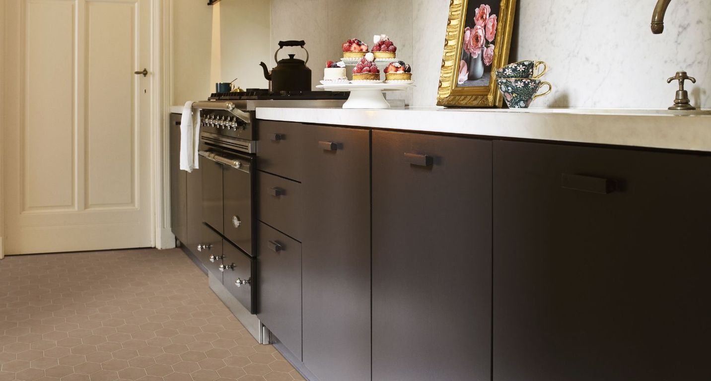 Sol vinyle rouleau MOONLIGHT , Carrelage terracotta clair, rouleau 4.00 m