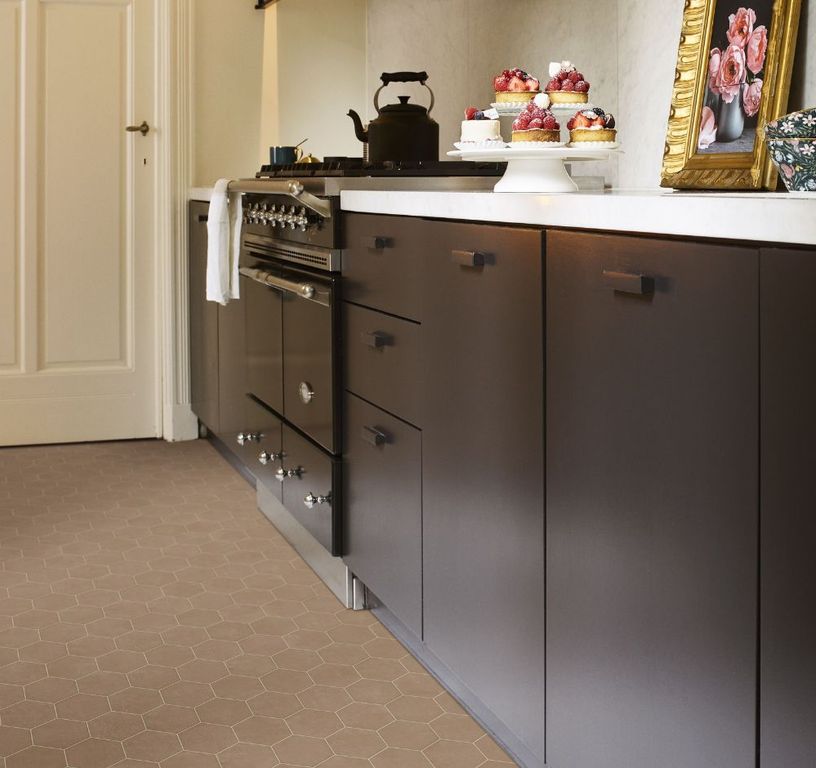 Sol vinyle rouleau MOONLIGHT , Carrelage terracotta clair, rouleau 4.00 m