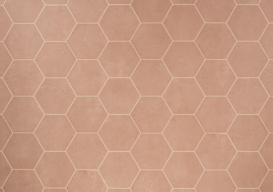 Sol vinyle rouleau MOONLIGHT , Carrelage terracotta clair, rouleau 4.00 m